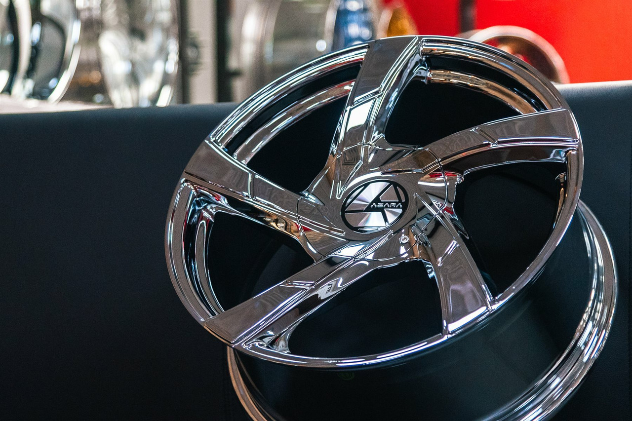 22" Azara AZA-524 Nano Chrome 22x8.5 Wheel 5x4.5 5x120 38mm Rim