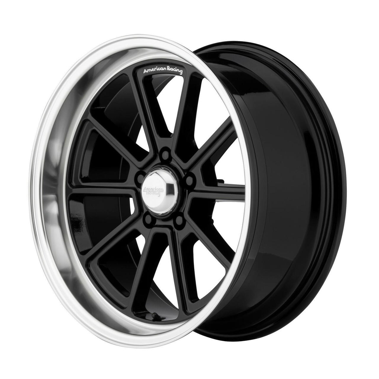 American Racing Vintage VN510 Draft 18x10 5x4.5 Black Diamond Cut Wheel 18" 12mm