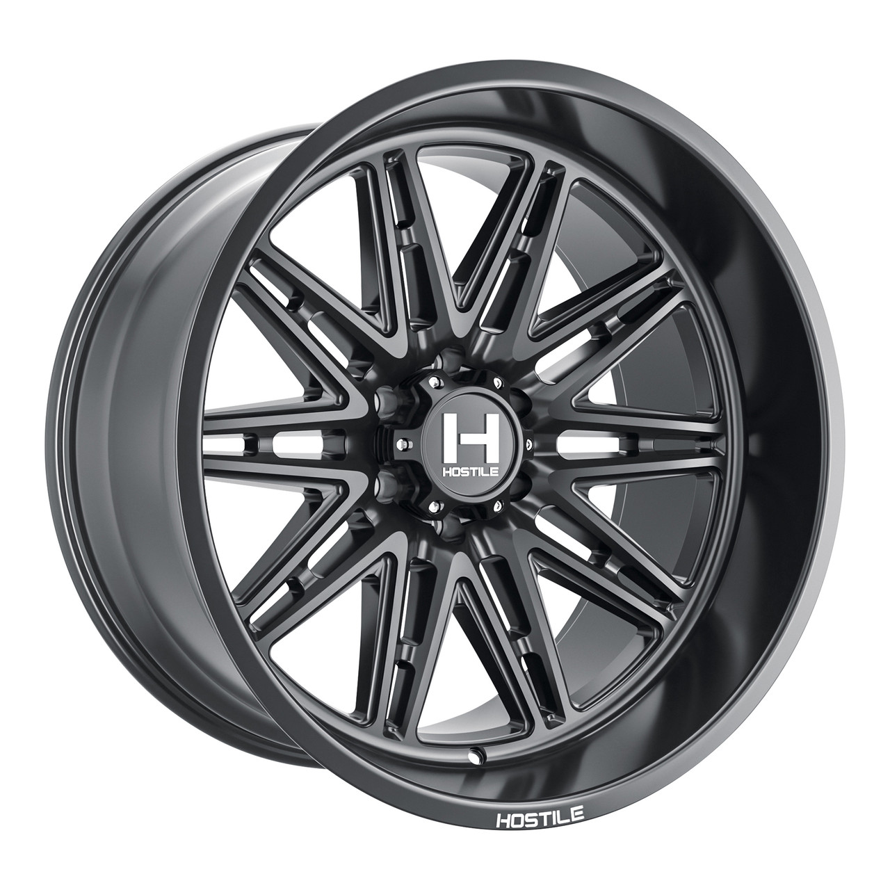 22" Hostile H126 Maniac Asphalt 22x12 Wheel 6x135 -44mm For Ford Lincoln Rim