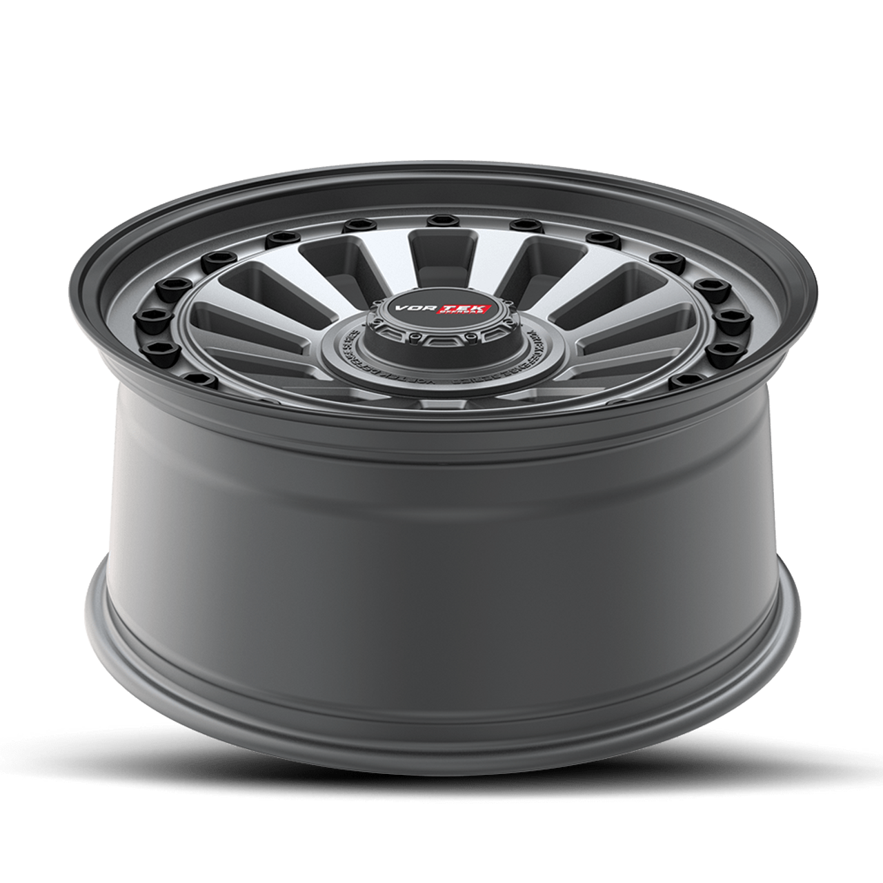 Set 4 17" Vortek Radar VRD-702 Matte GunMetal 17x9 Wheels 5x5 5x5.5 0mm Rims