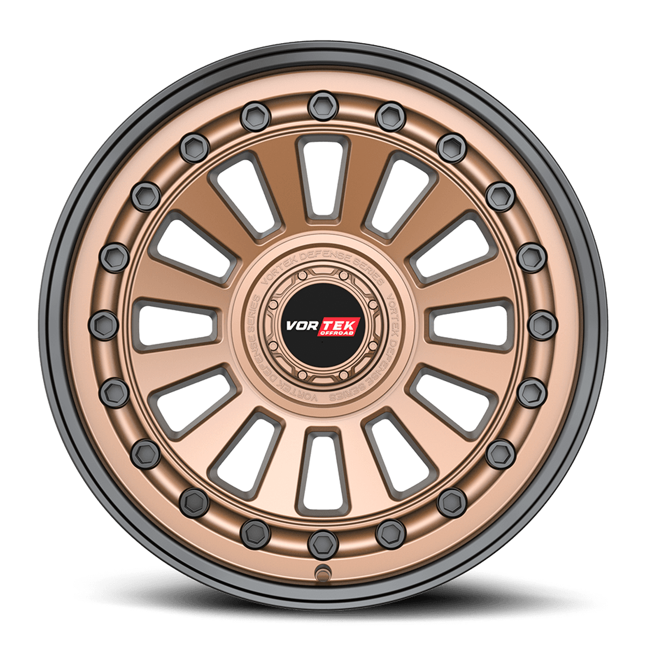18" Vortek Radar VRD-702 Bronze w/ Black Bolts 18x9 Wheel 6x135 6x5.5 -12mm Rim