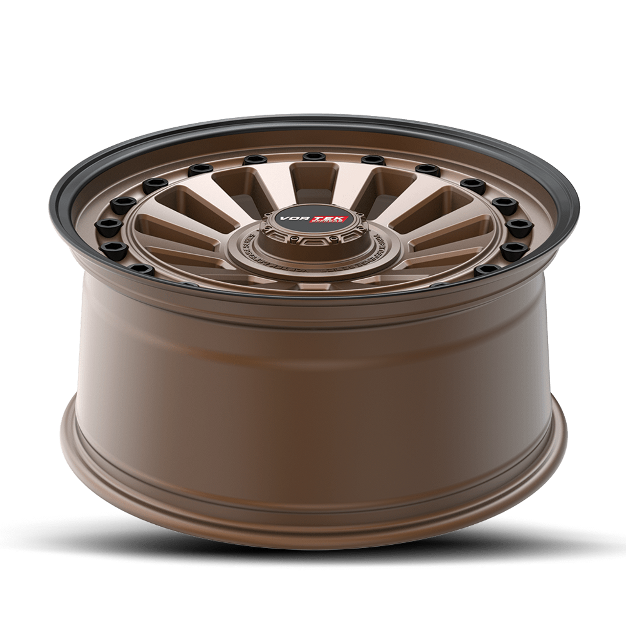 18" Vortek Radar VRD-702 Bronze w/ Black Bolts 18x9 Wheel 6x135 6x5.5 -12mm Rim