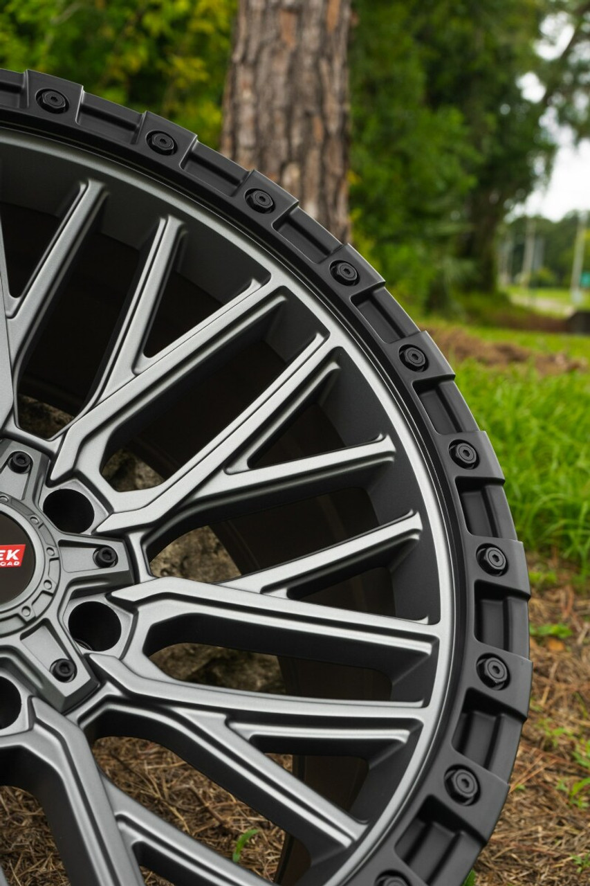 17" Vortek Apollo VRT-608 Matte Titanium 17x9 Wheel 6x135 6x5.5 0mm Rim
