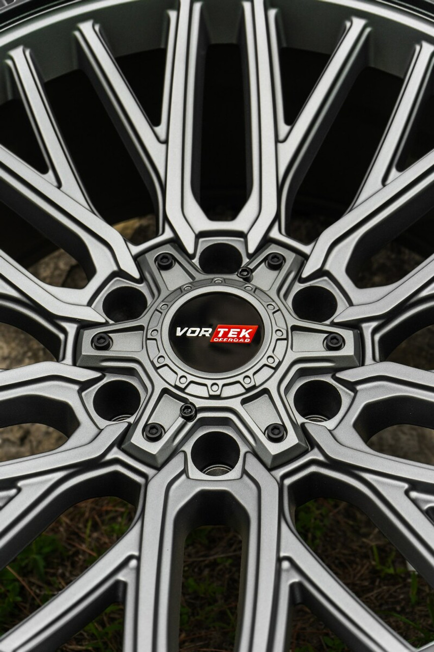 Set 4 17" Vortek Apollo VRT-608 Matte Titanium 17x9 Wheels 6x135 6x5.5 0mm Rims