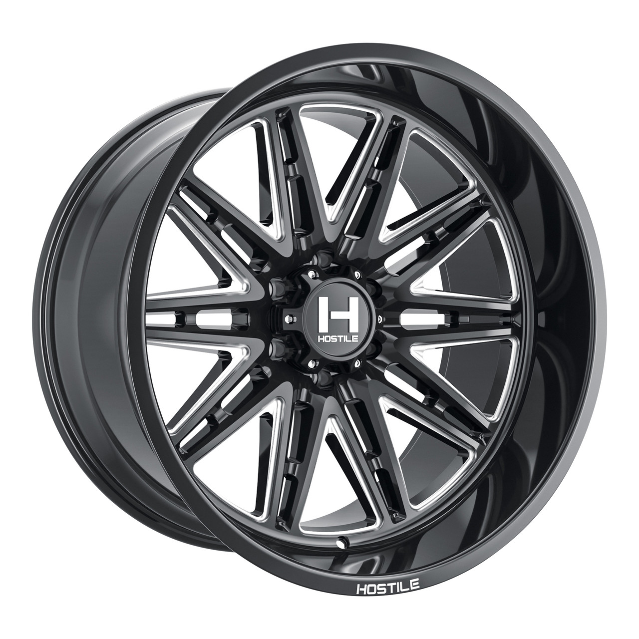 20" Hostile H126 Maniac Blade Cut 20x10 Wheel 5x5.5 -19mm For Dodge Ram Rim