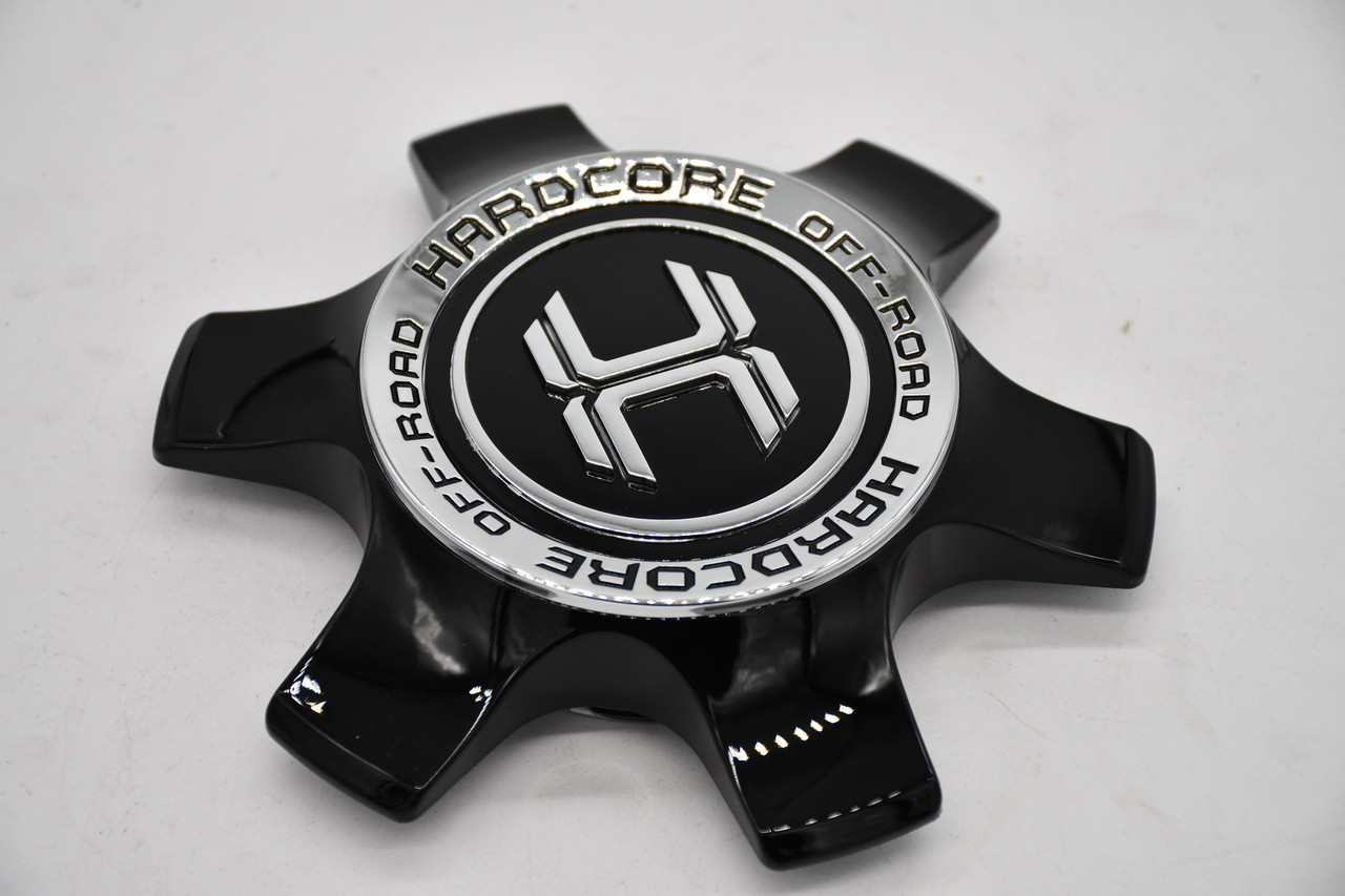 Hardcore HC24 HC25 Gloss Black 6 Lug Wheel Center Cap 1203K170-A CAP-HC24/25(BLK)-6LUG