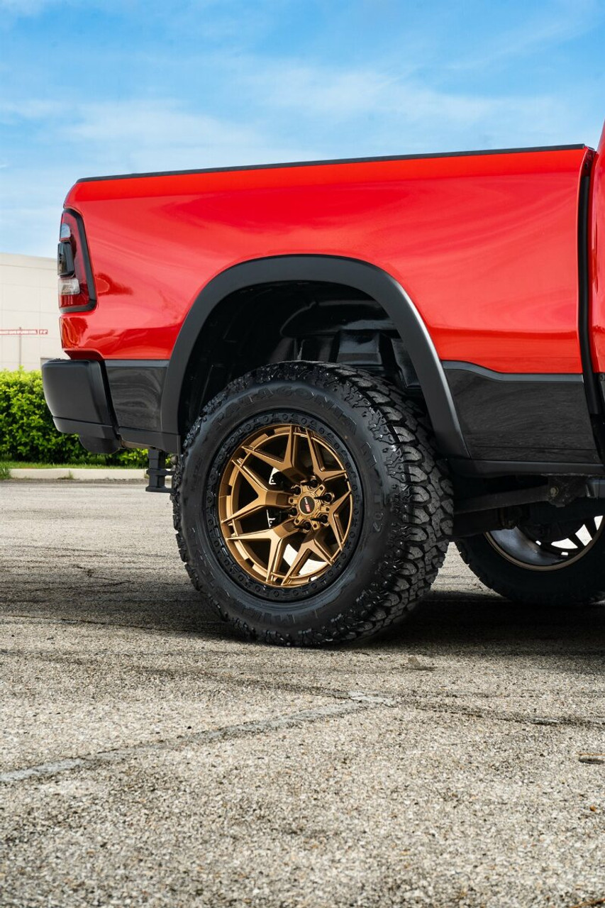 20" Vortek Atheno VRT-603 Bronze w/ Black Bead Ring 20x10 Wheel 6x135 6x5.5 -12mm