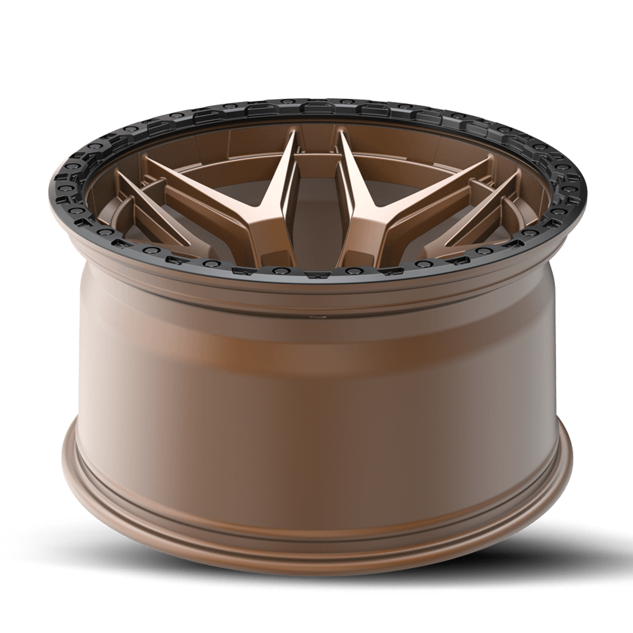20" Vortek Atheno VRT-603 Bronze w/ Black Bead Ring 20x10 Wheel 6x135 6x5.5 -24mm