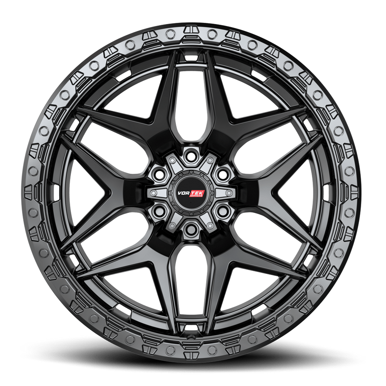 22" Vortek Atheno Satin Black VRT-603 22x12 Wheel 8x170 Rim -44mm For Ford