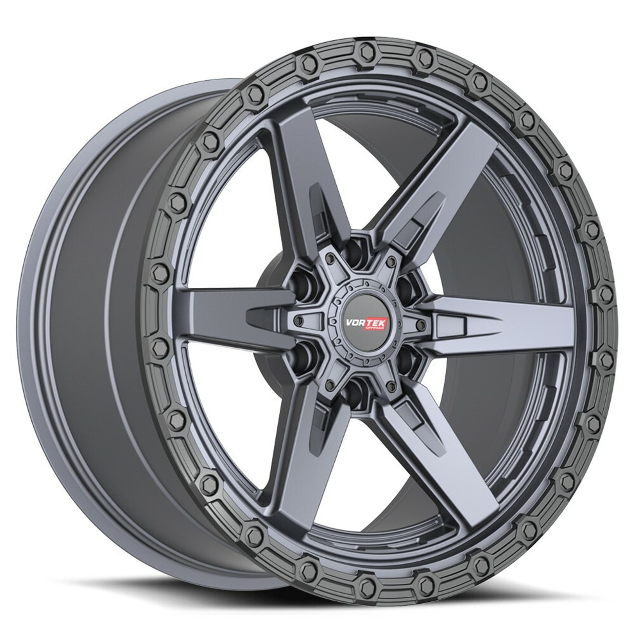 Set 4 20" Vortek Argon VRT-602 Matte Titanium 20x10 Wheels 6x135 6x5.5 -12mm Rims