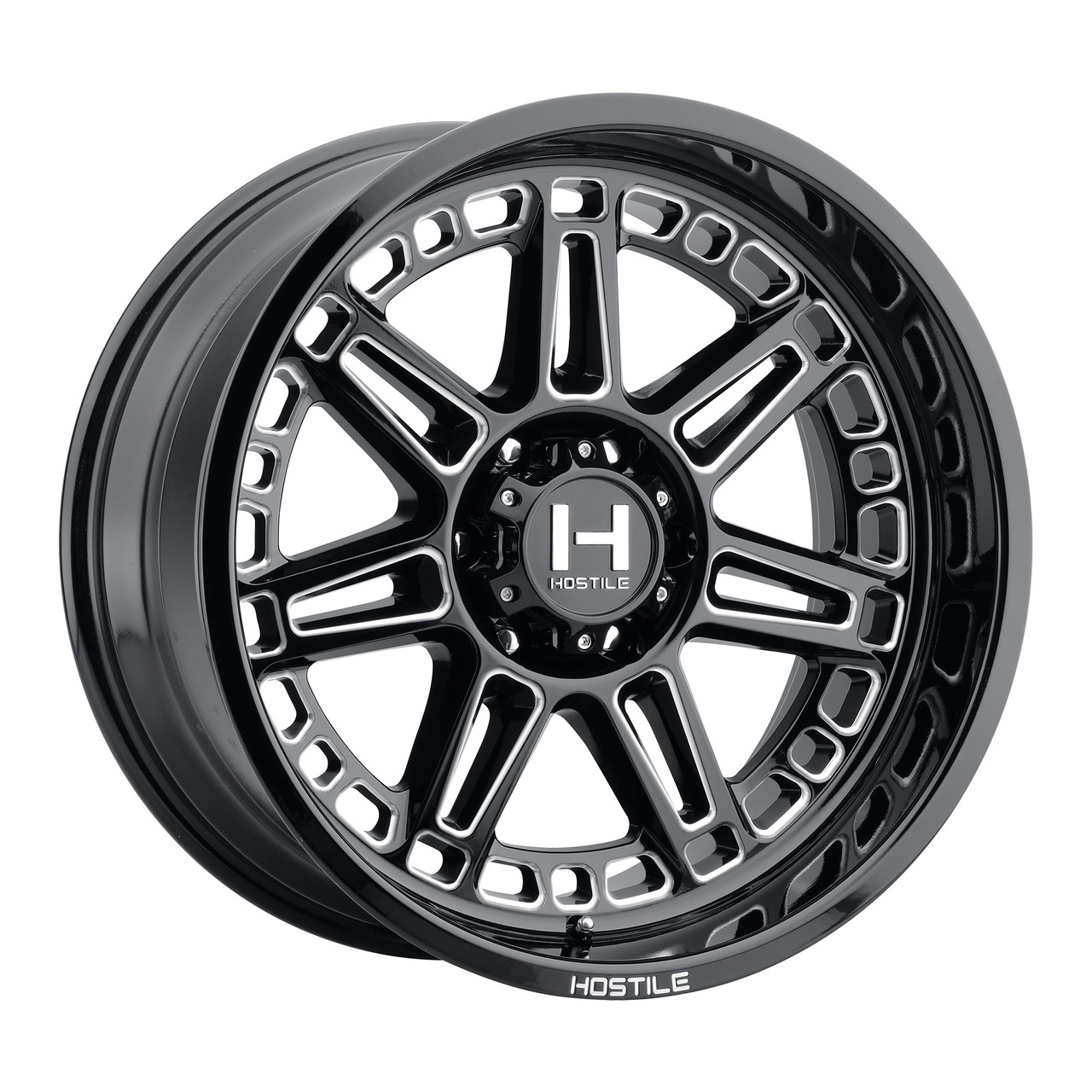 20" Hostile H124 Lunatic Blade Cut 20x10 Wheel 6x135 -19mm For Ford Lincoln Rim