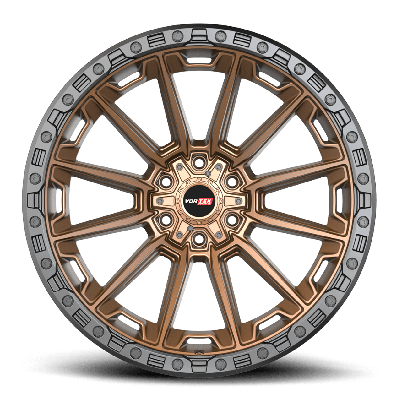 Set 4 20" Vortek Spartan VRT-601 Matte Bronze 20x10 Wheels 6x135 6x5.5 -12mm Rims