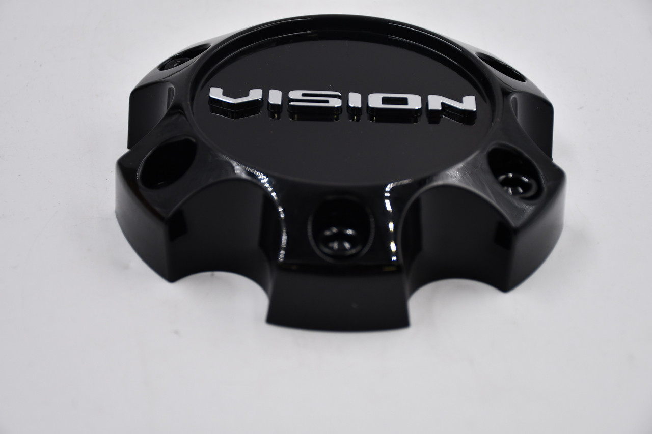 Vision Gloss Black Wheel Center Cap Hub Cap C476GB-6V 5.25" 6 Lug