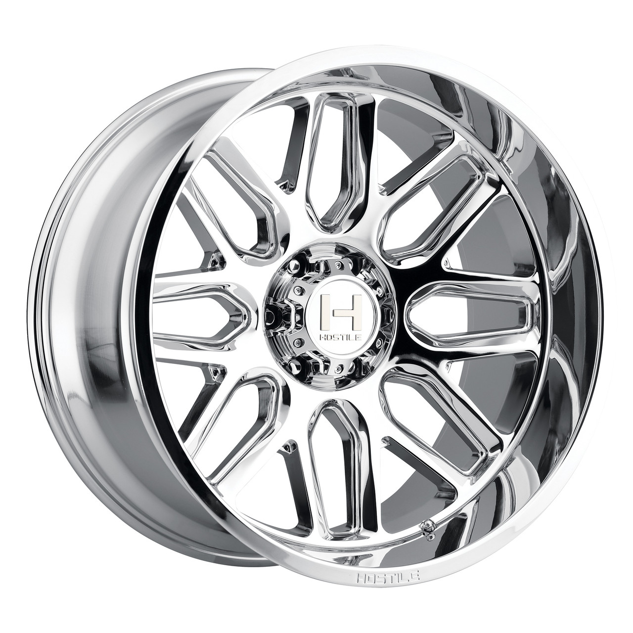 Set 4 22" Hostile H120 Vulcan Armor Plated 22x10 Wheels 6x5.5 -25mm Lifted Rims