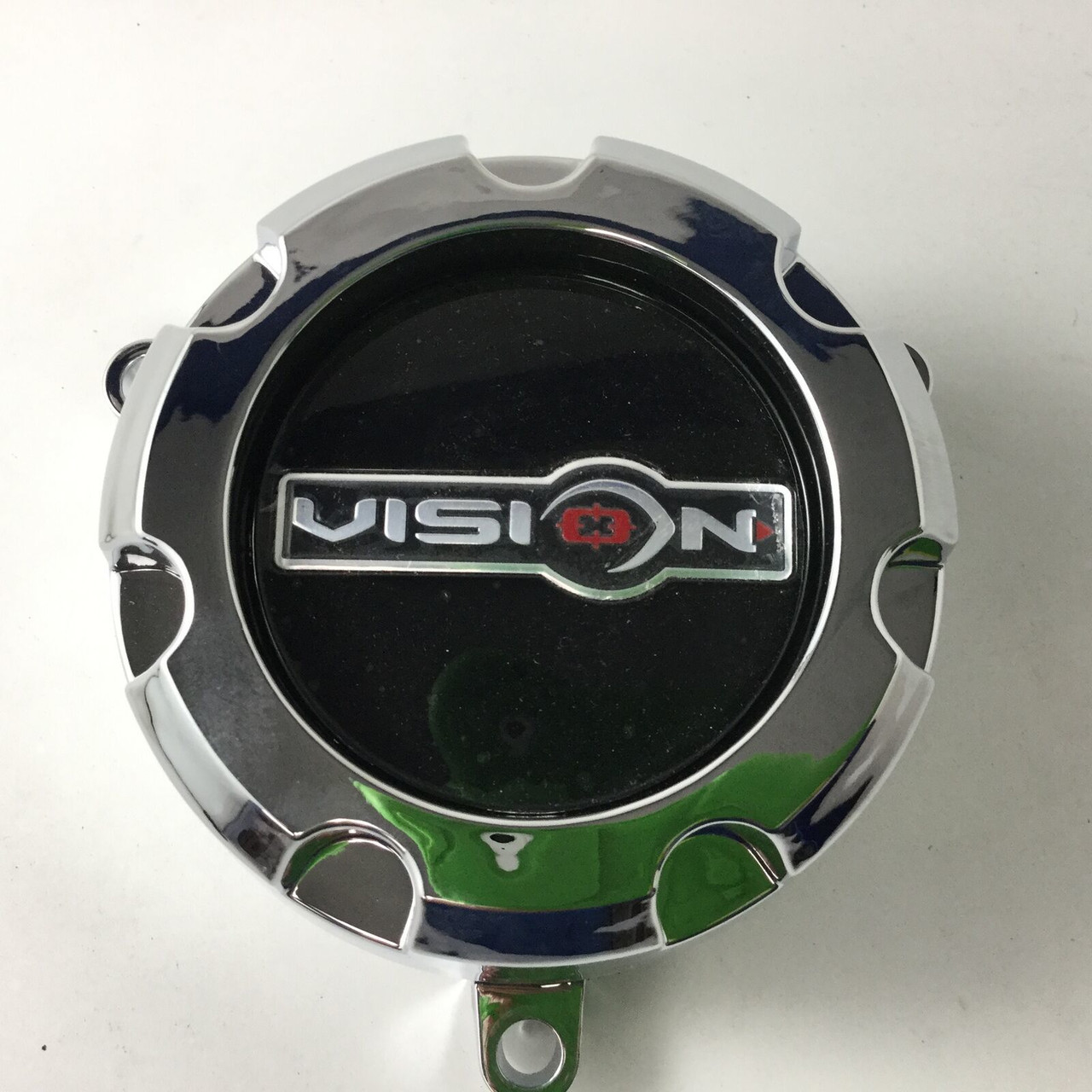 Vision 412 Rocker Chrome GV8 Invader 6 Lug Wheel Center Cap C398-6V C-310-11