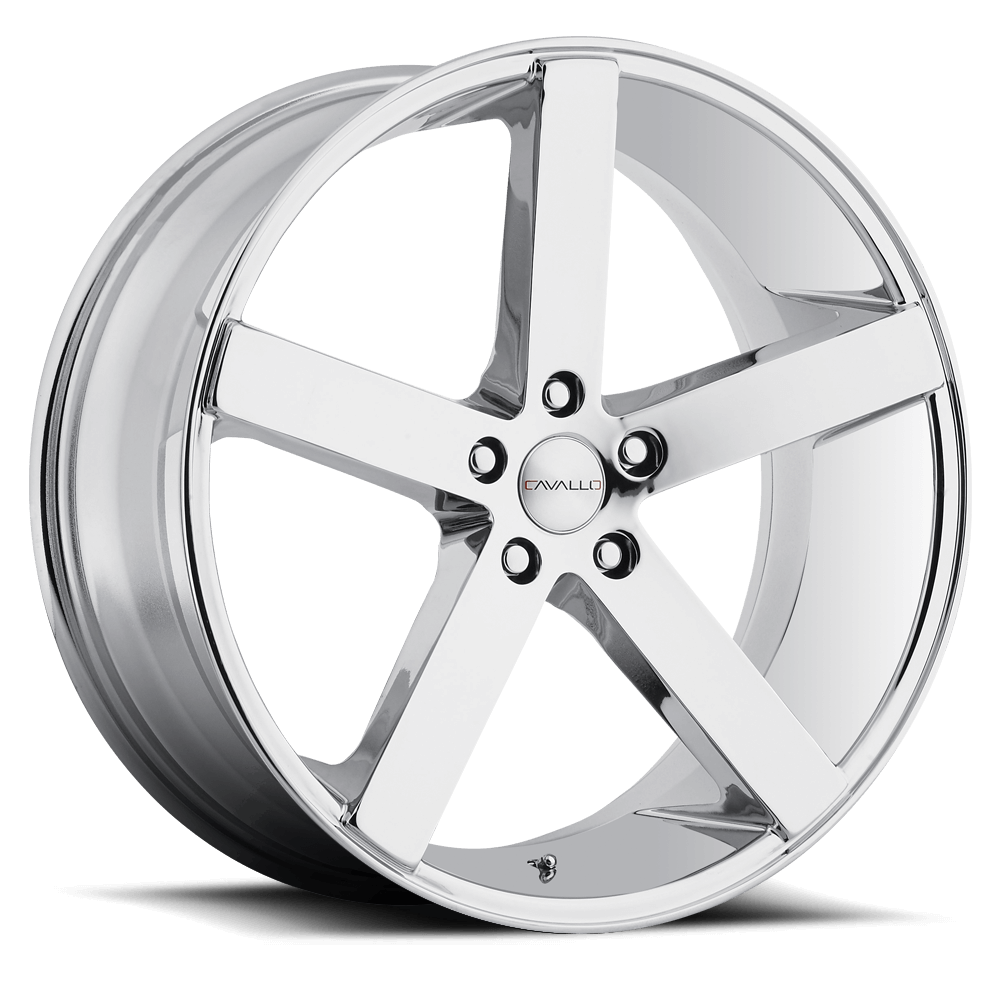Set 4 22" Cavallo CLV-5 Nano Chrome 22x9 Wheels 5x112 Rims 35mm