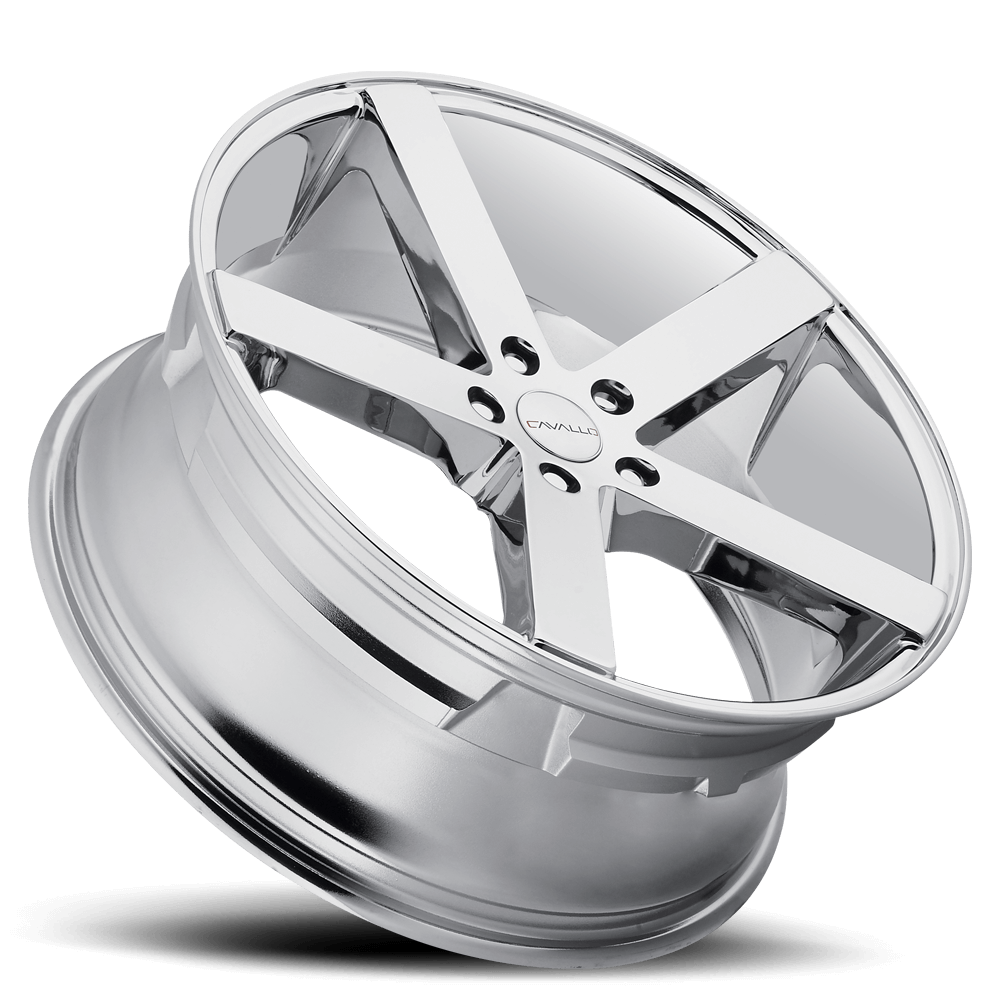 Set 4 22" Cavallo CLV-5 Nano Chrome 22x9 Wheels 5x112 Rims 35mm