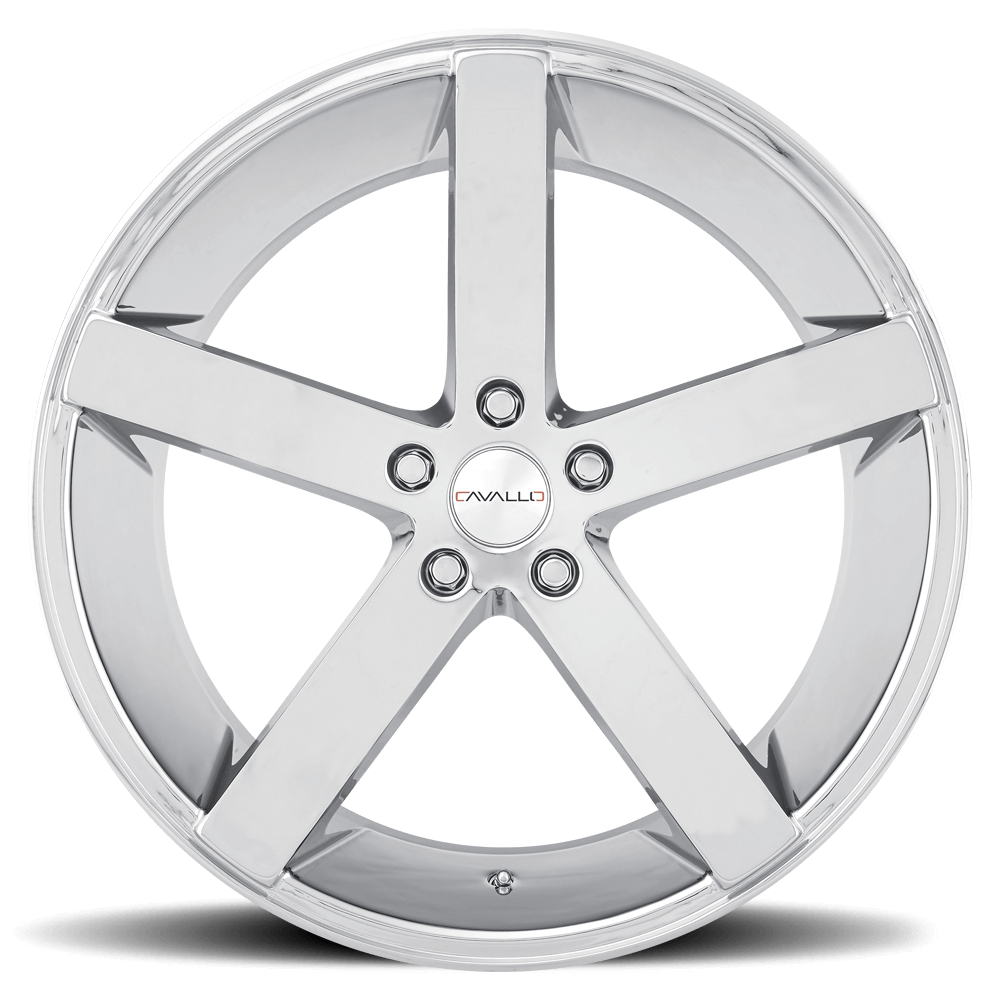 Set 4 22" Cavallo CLV-5 Nano Chrome 22x9 Wheels 5x112 Rims 35mm