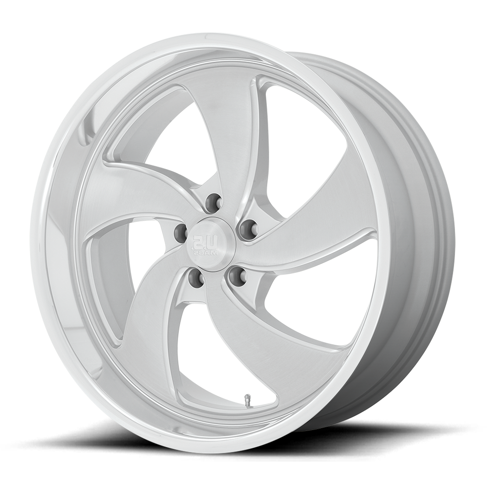 22" US Mag U134 Desperado 22x8.5 5x4.75 Silver Brushed Milled Right Wheel 1mm