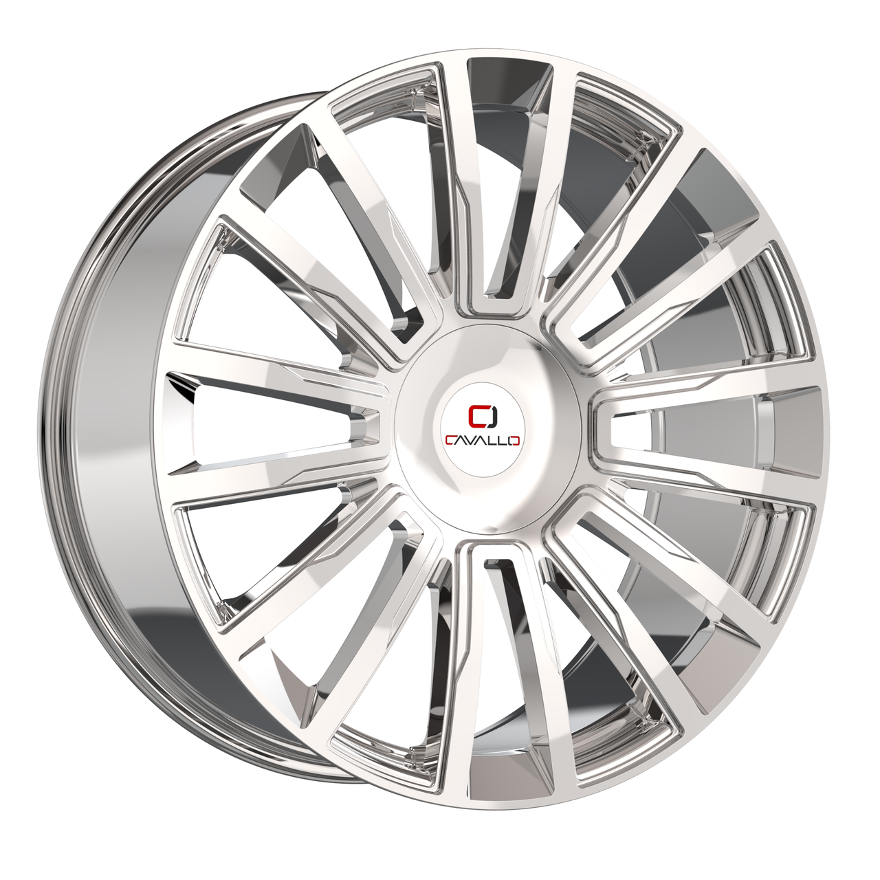 26" Cavallo CLV-47 Nano Chrome 26x9.5 Wheel 6x135 6x5.5 25mm Rim