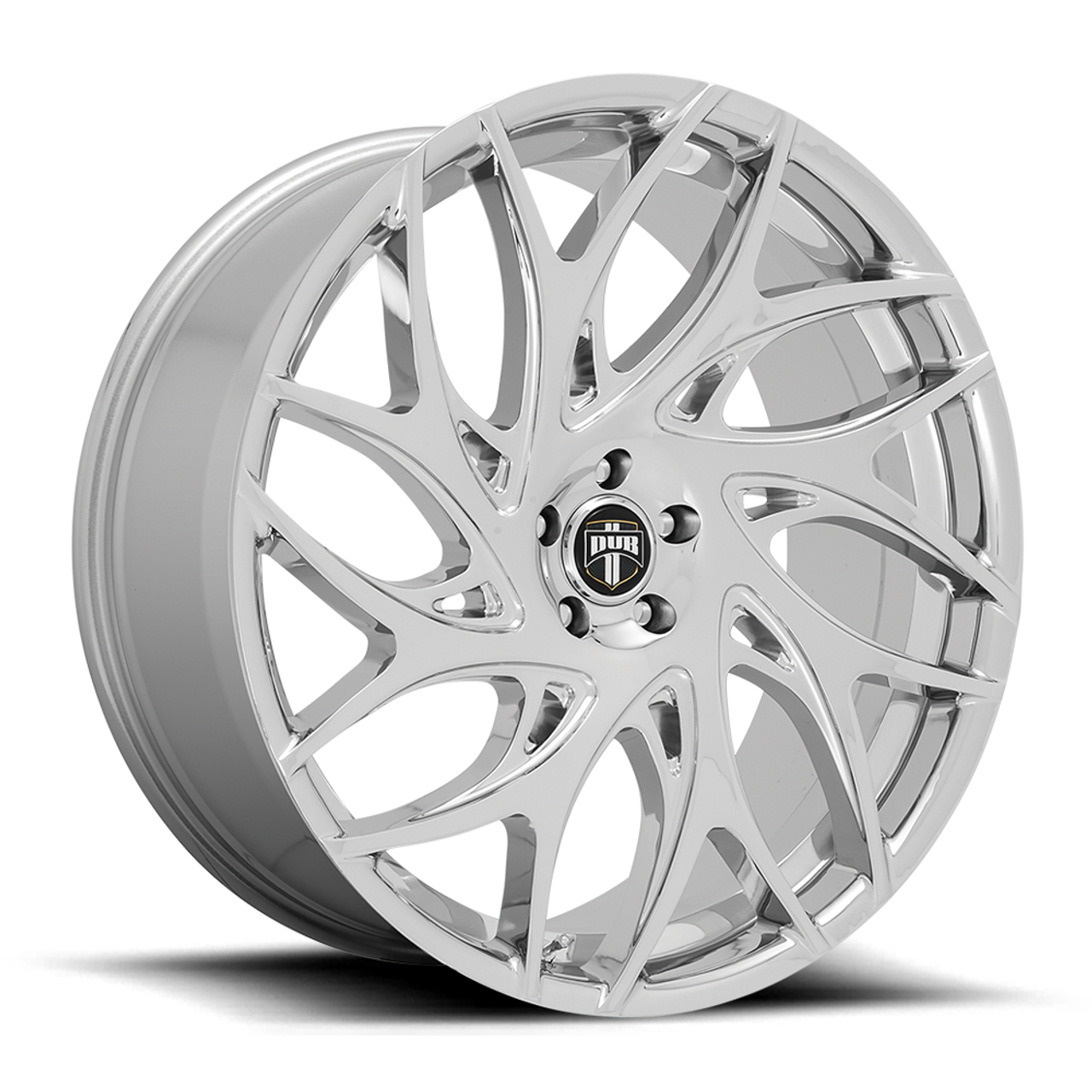 DUB 1PC S258 G.O.A.T. 24x10 5x115 Chrome Wheel 24" 15mm Rim