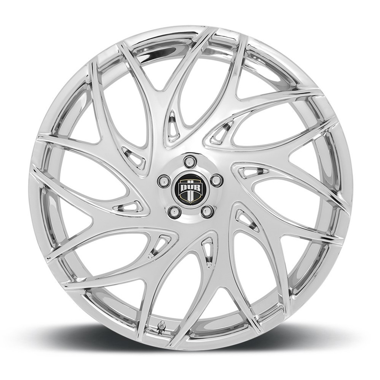 DUB 1PC S258 G.O.A.T. 24x10 5x115 Chrome Wheel 24" 15mm Rim