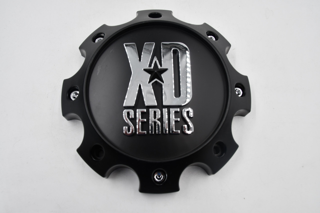 XD Series Matte Black Wheel Center Cap Hub Cap 1079L170-H42-1-S1 6.75" 8 Lug