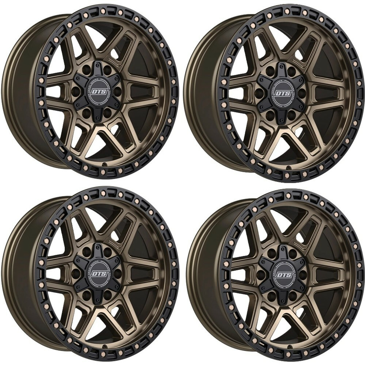 Set 4 20" Dropstars Trail Series 602BZB Bronze Black Ring 20x9 6x135 6x5.5 18mm