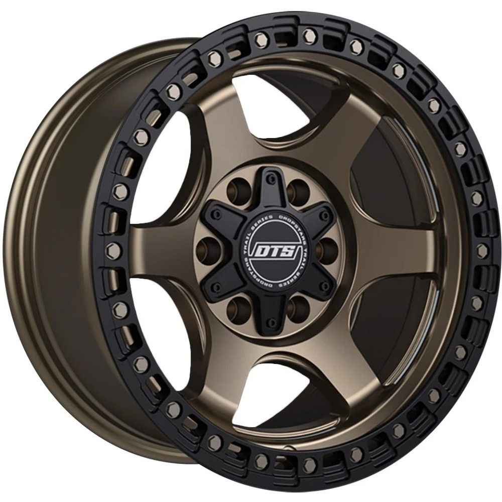 17" Dropstars Trail Series 604BZB Bronze Black Ring 17x9 Wheel 6x135 6x5.5 -12mm