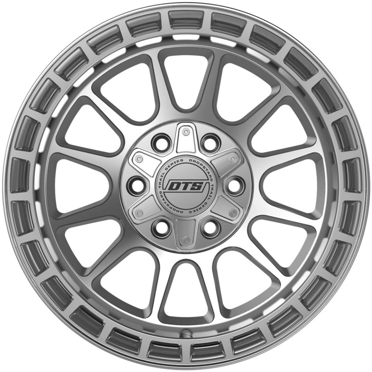 20" Dropstars Trail Series 606MS Machined & Silver 20x10 Wheel 8x6.5 -19mm Rim