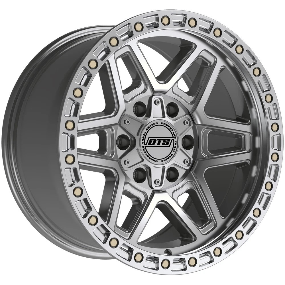 Set 4 17" Dropstars Trail Series 602MS Machined & Silver 17x9 5x5 5x5.5 -12mm