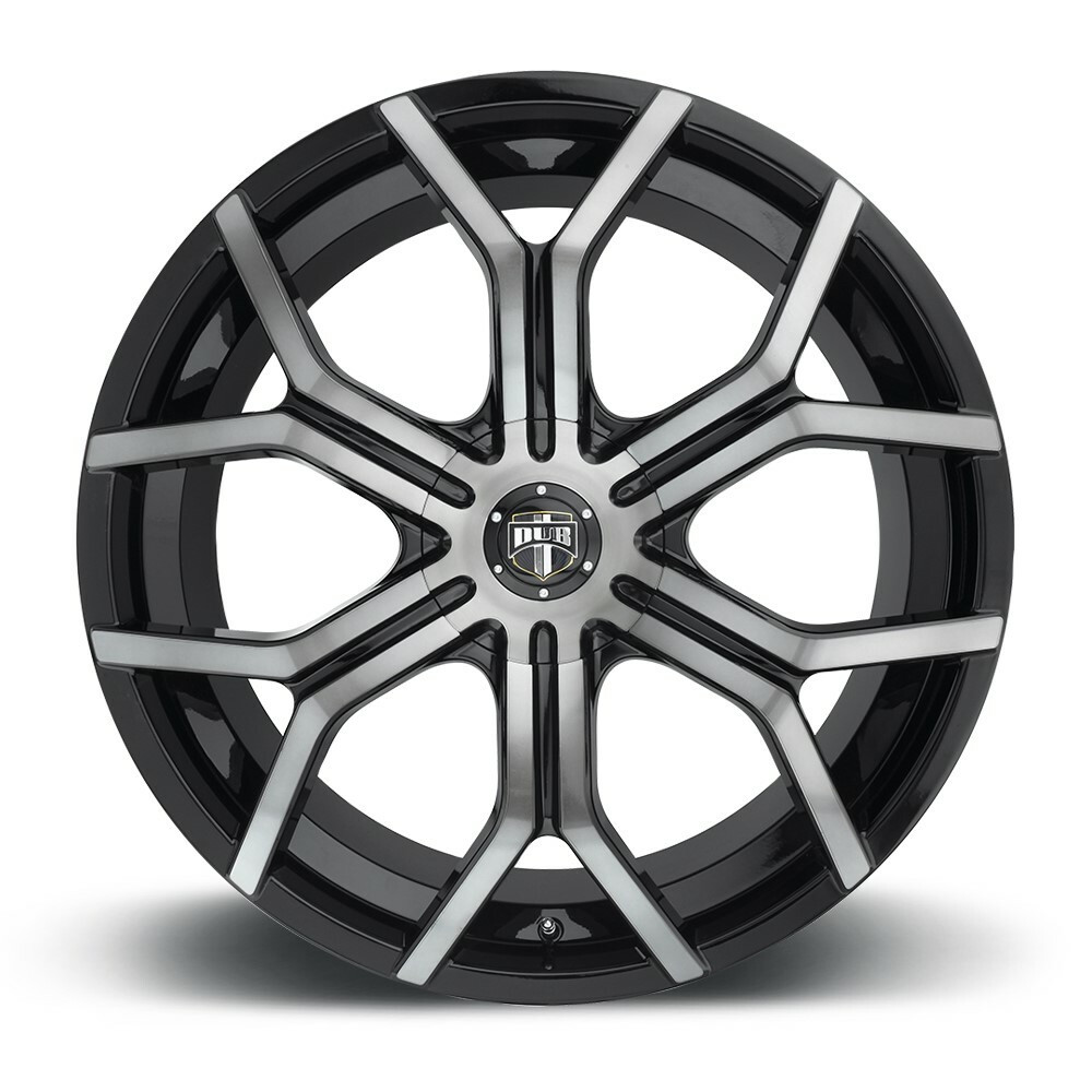22" DUB  S209 Royalty 22x9.5 6x120 6x132 Machined Double Dark Tint Wheel 30mm