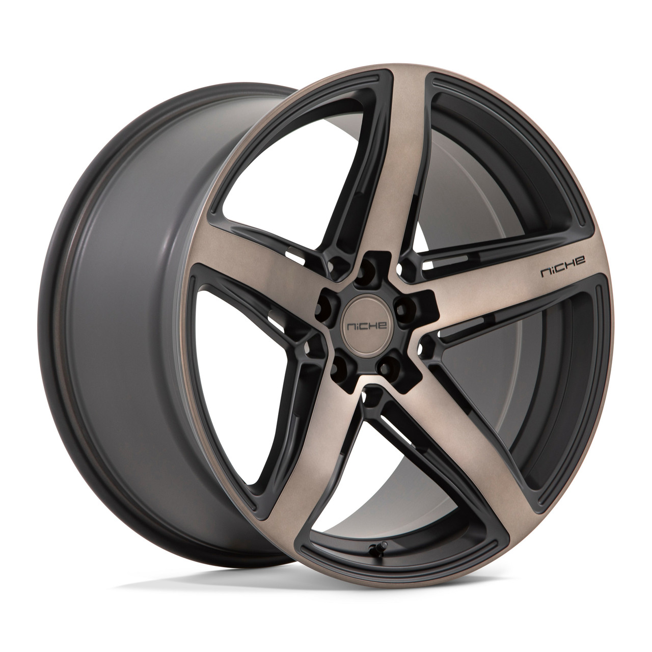 20" Niche M271 Teramo 20x9 5x4.5 Matte Black Double Dark Tint Face Wheel 42mm