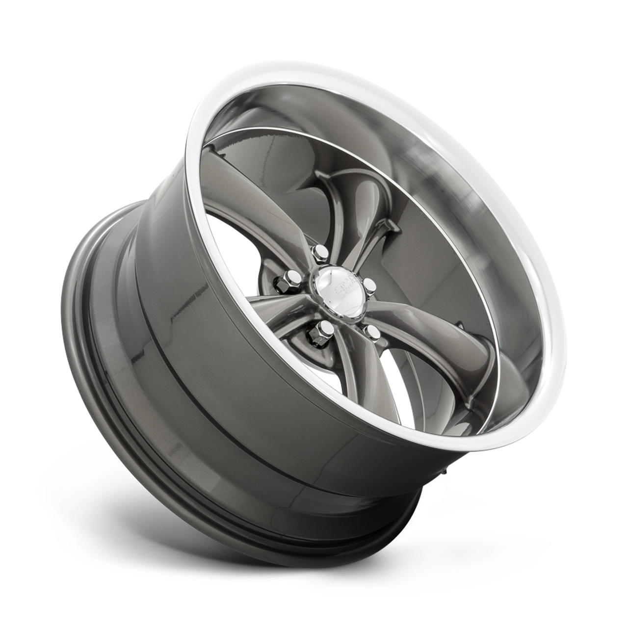 American Racing Vintage VN338 Boss TT 18x9.5 5x4.5 Graphite Diamond Rim 18" -4mm