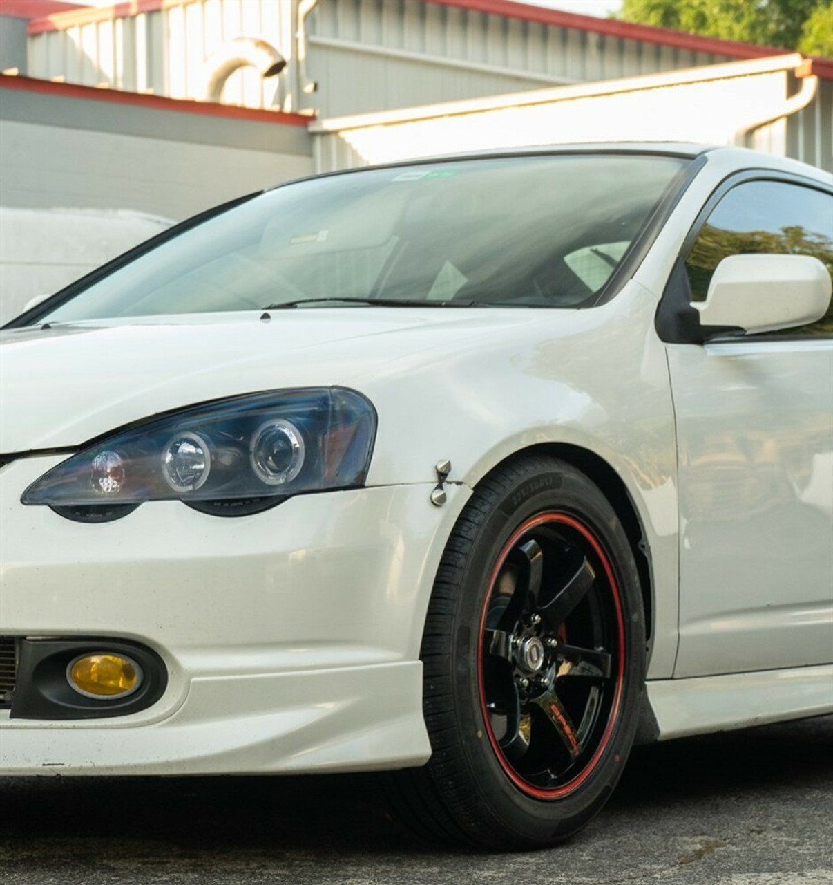 17" Spec-1 SPT-33 Gloss Black & Red Line 17x8 Wheel 5x112 5x4.5 38mm Rim