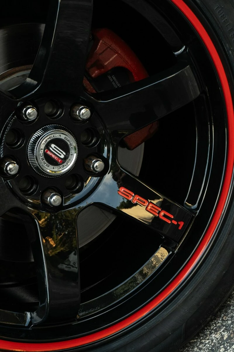 Set 4 18" Spec-1 SPT-33 Gloss Black Red Line 18x8.5 Wheels 5x110 5x4.5 38mm Rims