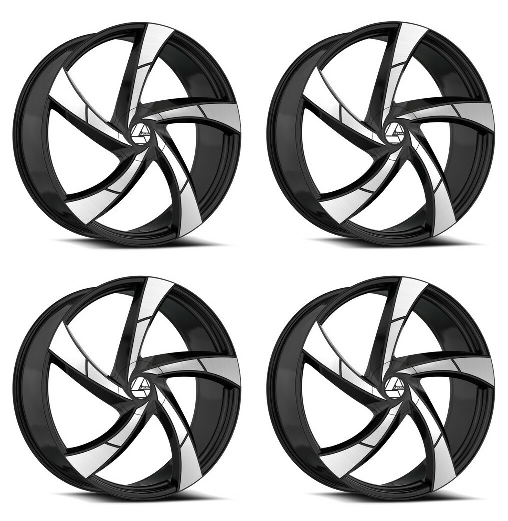Azara AZA-524 Wheels 18 Inch 5x100 5x4.5 (5x114.3) Gloss Black & Machi