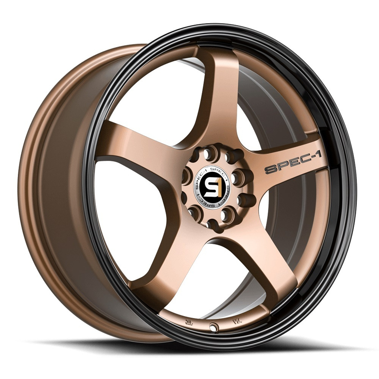 17" Spec-1 SPT-31 Matte Bronze & Black Lip 17x7.5 Wheel 5x110 5x4.5 42mm Rim