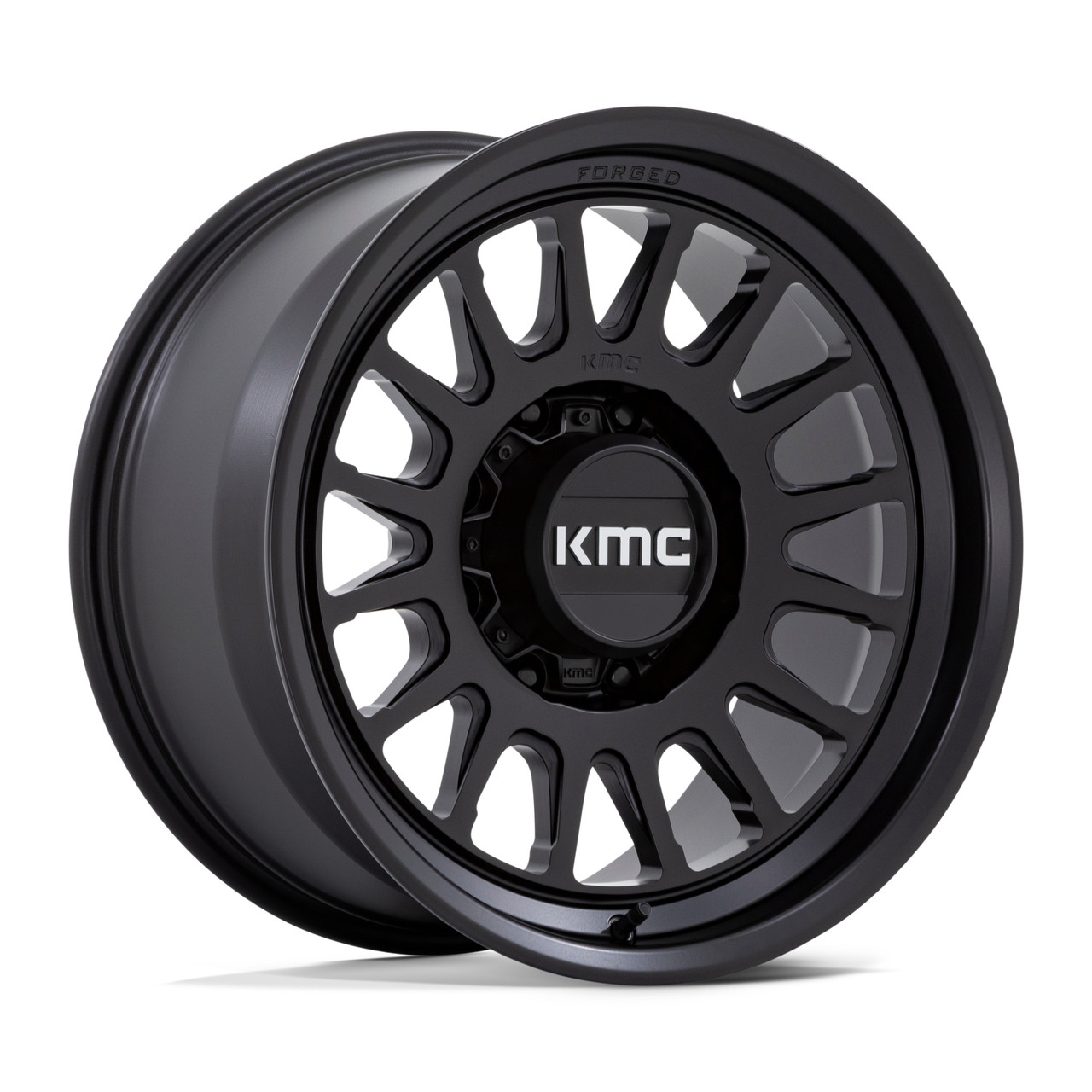 18" KMC KM452 Impact Forged Monoblock Satin Black 18x9 Wheel 8x6.5 18mm Rim