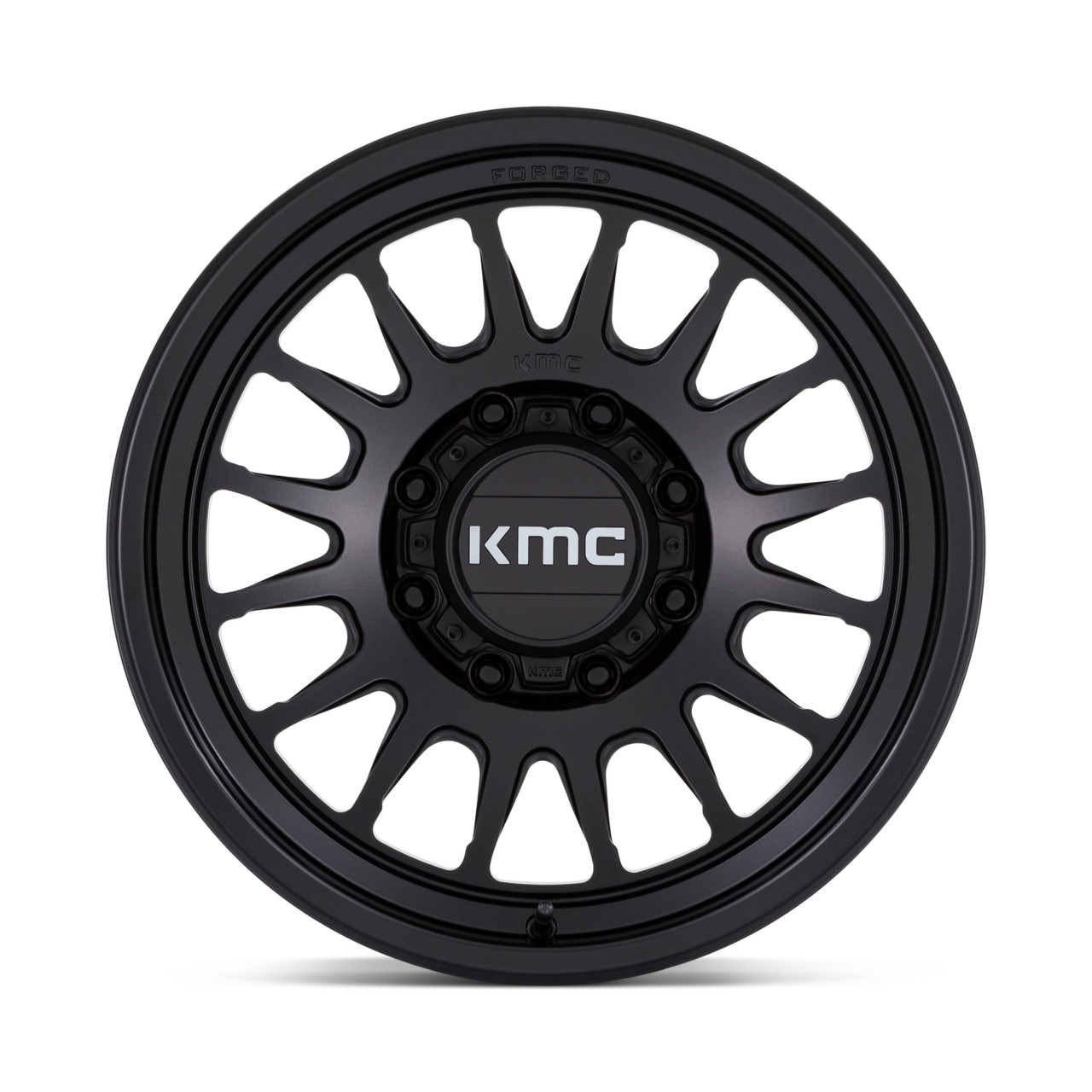 18" KMC KM452 Impact Forged Monoblock Satin Black 18x9 Wheel 8x6.5 18mm Rim