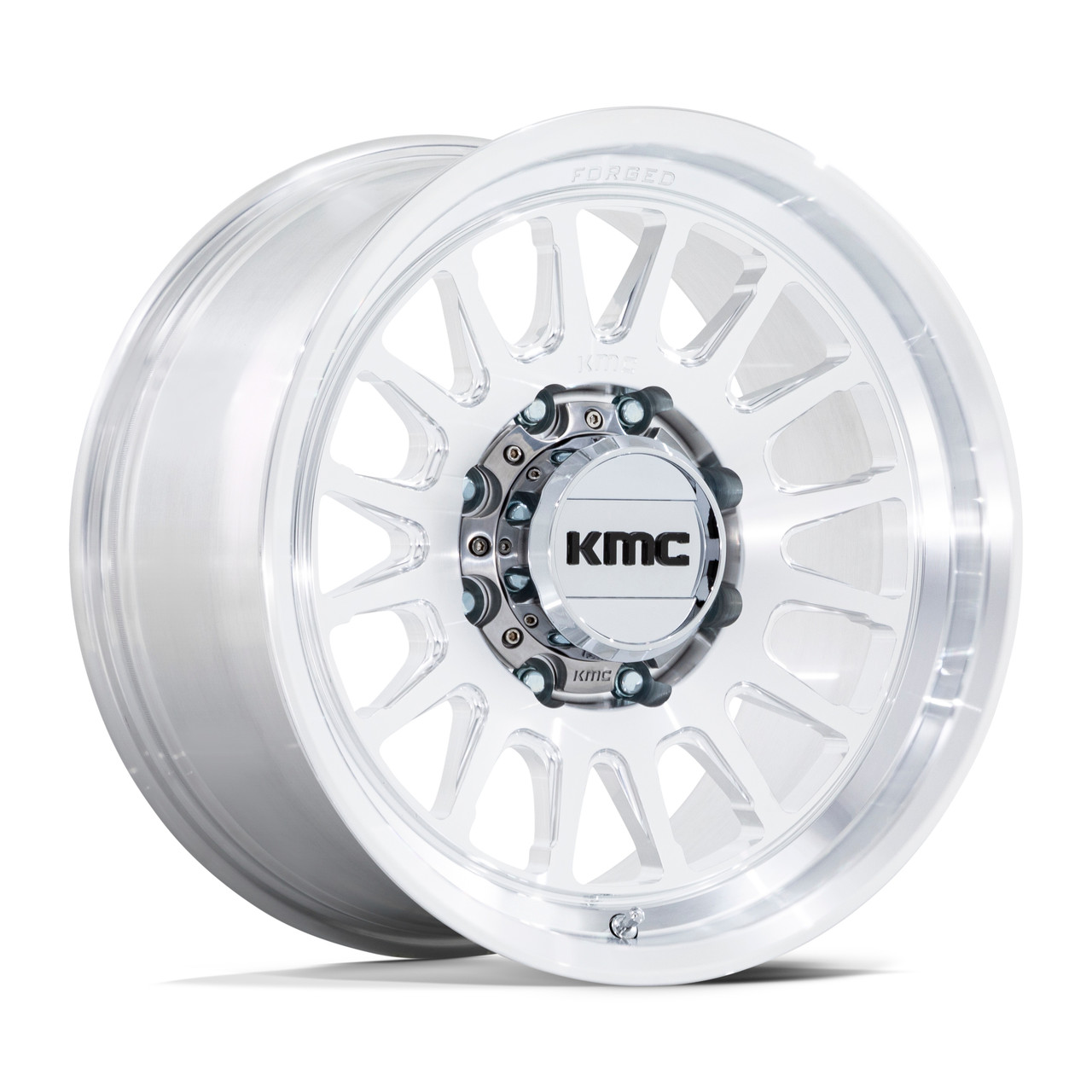 18" KMC KM452 Impact Forged Monoblock Raw Machined 18x9 Wheel 8x180 18mm Rim