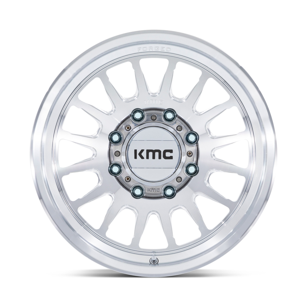 18" KMC KM452 Impact Forged Monoblock Raw Machined 18x9 Wheel 8x180 18mm Rim