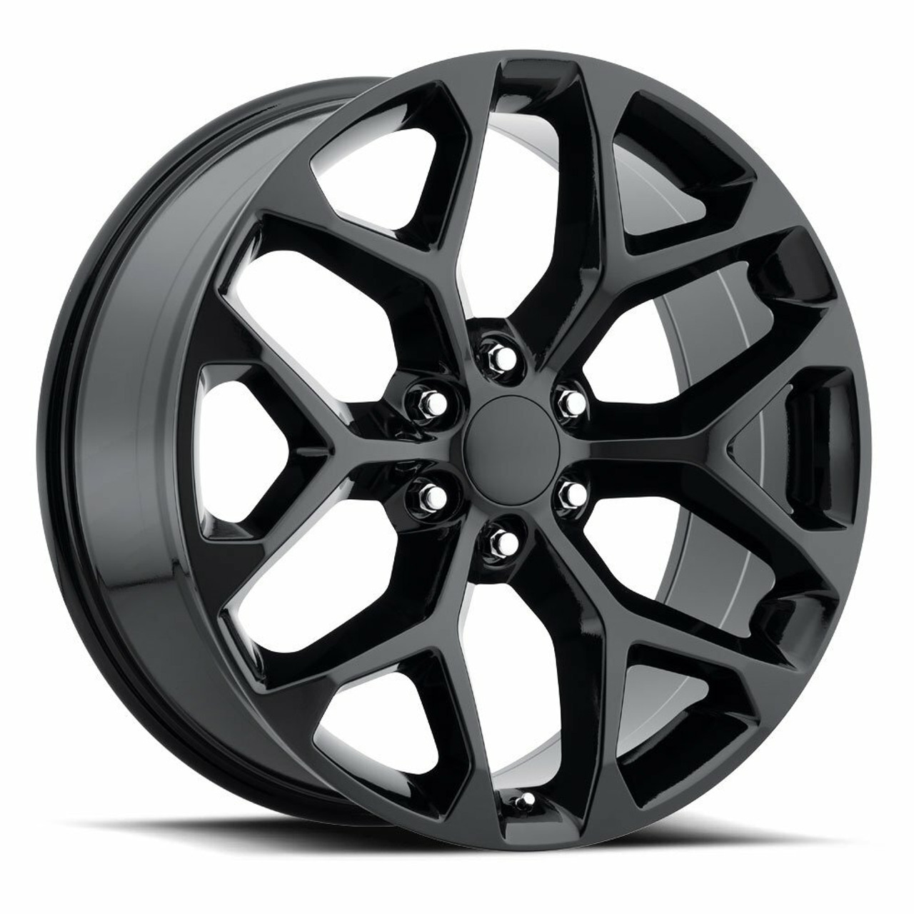 26" O.E. Revolution G-09 Gloss Black 26x10 Wheel 6x5.5 24mm Rim For Chevy GMC
