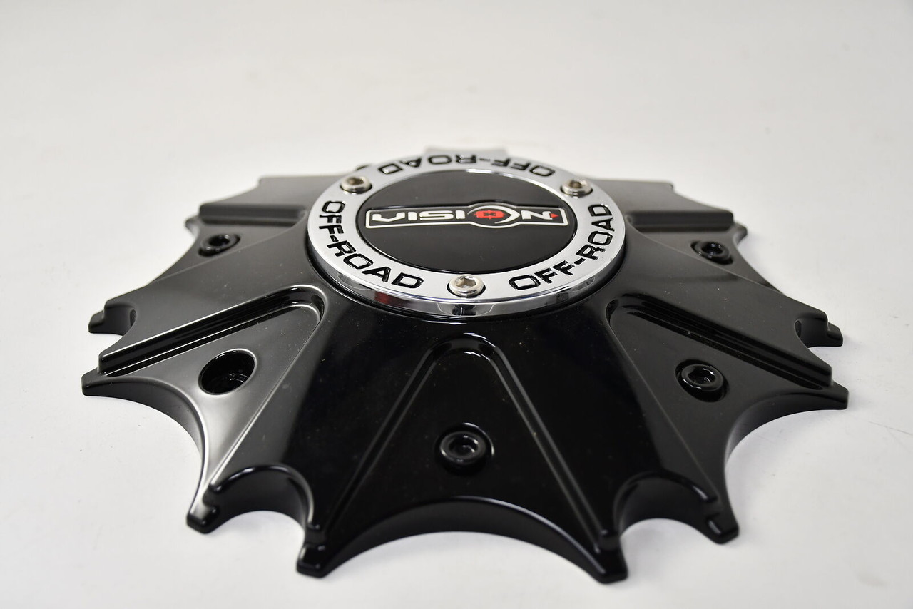 Vision Glossy Black 7 Lug Center Cap Hub Cap C3992GBC