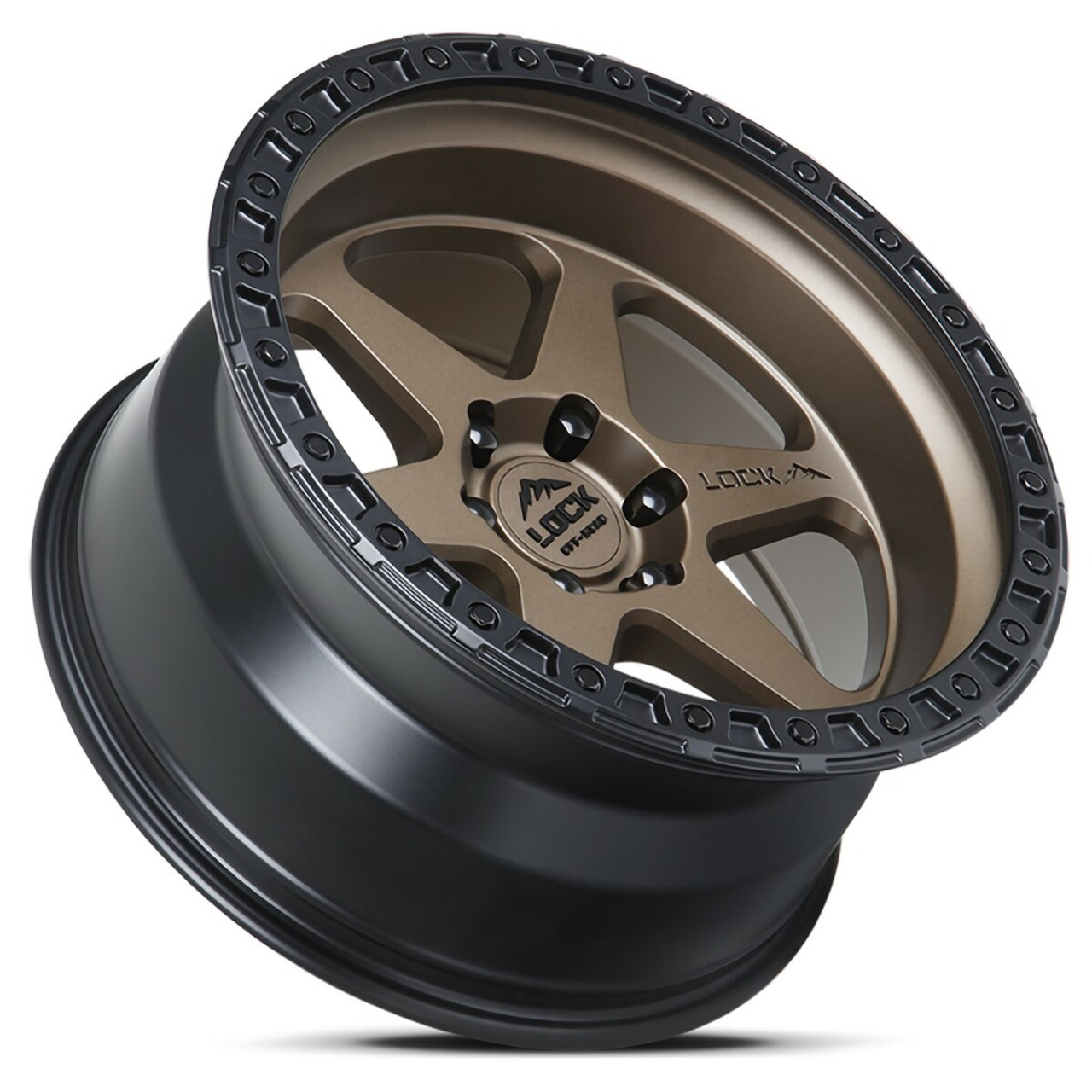 18" Lock Offroad Olympus Matte Desert Bronze W Matte Black Ring 18x9 Wheel 5x5 12 Rim