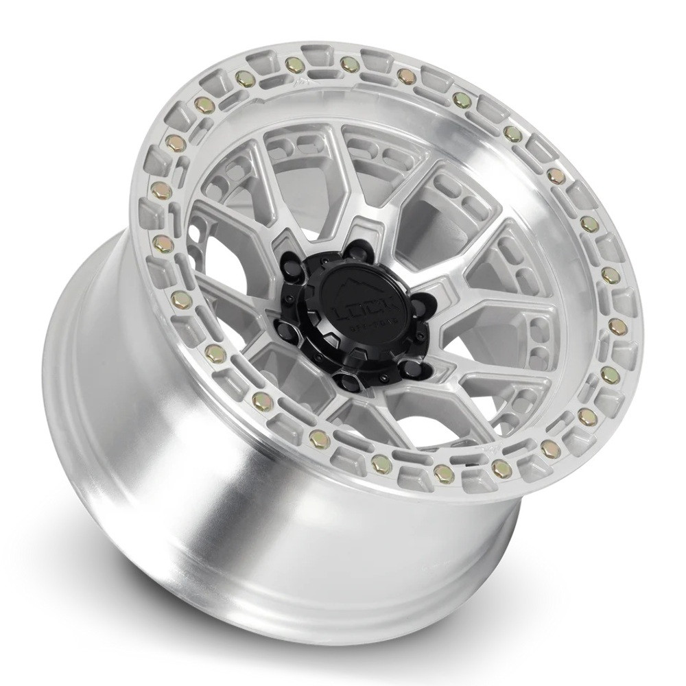 Set 4 20" Lock Offroad Commando Machine Clear Coat 20x10 5x5 -18mm Truck Wheels