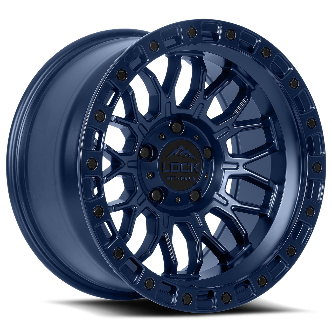 17" Lock Offroad Combat Matte Blue 17x9 Wheel 6x135 1mm SUV Rim COMBAT-7963BLUE
