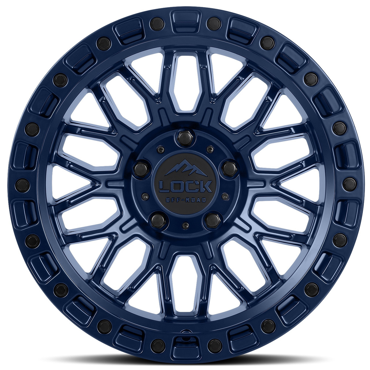 20" Lock Offroad Combat Matte Blue 20x10 Wheel 6x5.5 18mm Rim COMBAT-2169BLUE