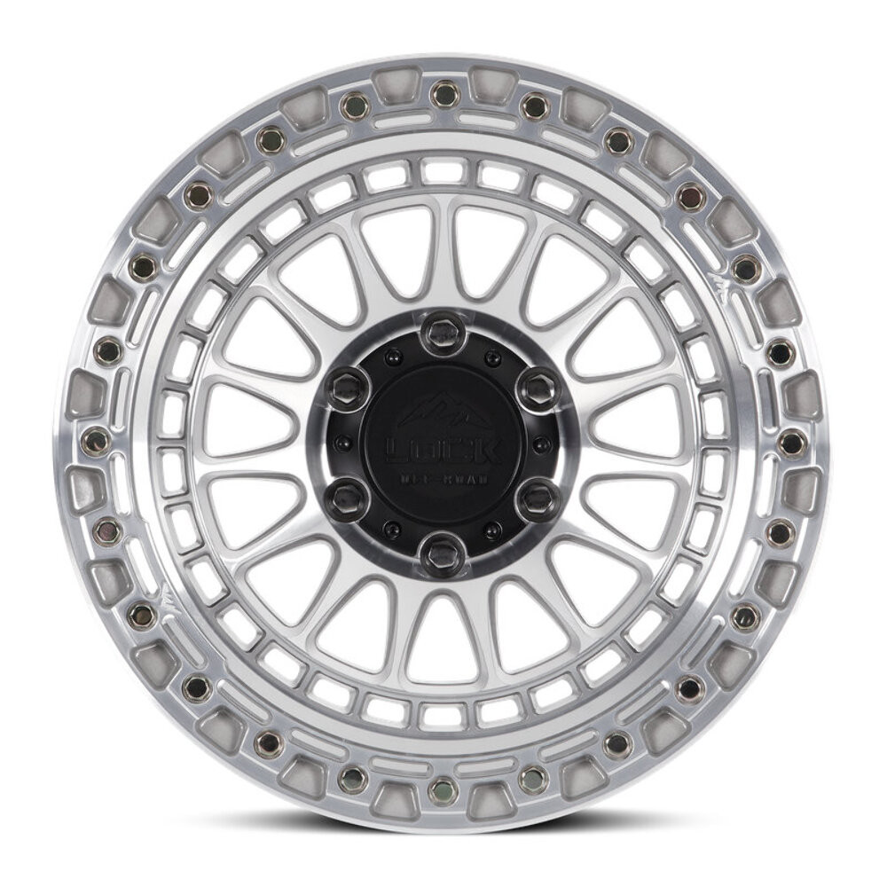 17" Lock Offroad Mojave Machine w Clear Coat Wheel 17x9 8x6.5 1mm Truck Rim