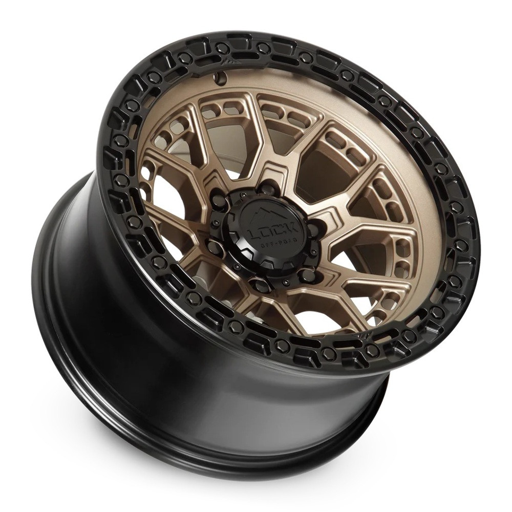 Set 4 20" Lock Offroad Commando Bronze Matte Black Ring 20x10 Wheels 8x180 18mm